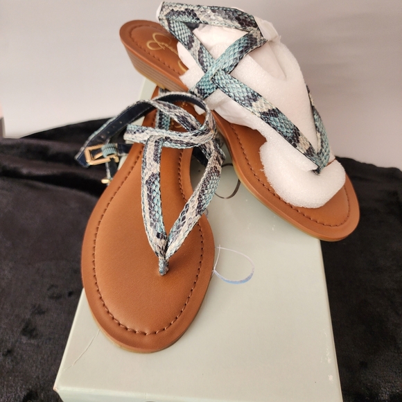 Jessica Simpson Shoes - Jessica Simpson Blue and Black Sandals